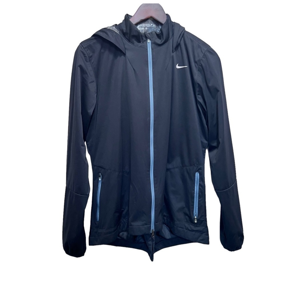 Nike Golf Black Windbreaker Jacket Size Medium Activewear Outdoor Sporty
